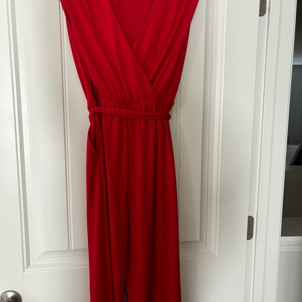 Express Red Jumpsuit - Picture 5 of 7